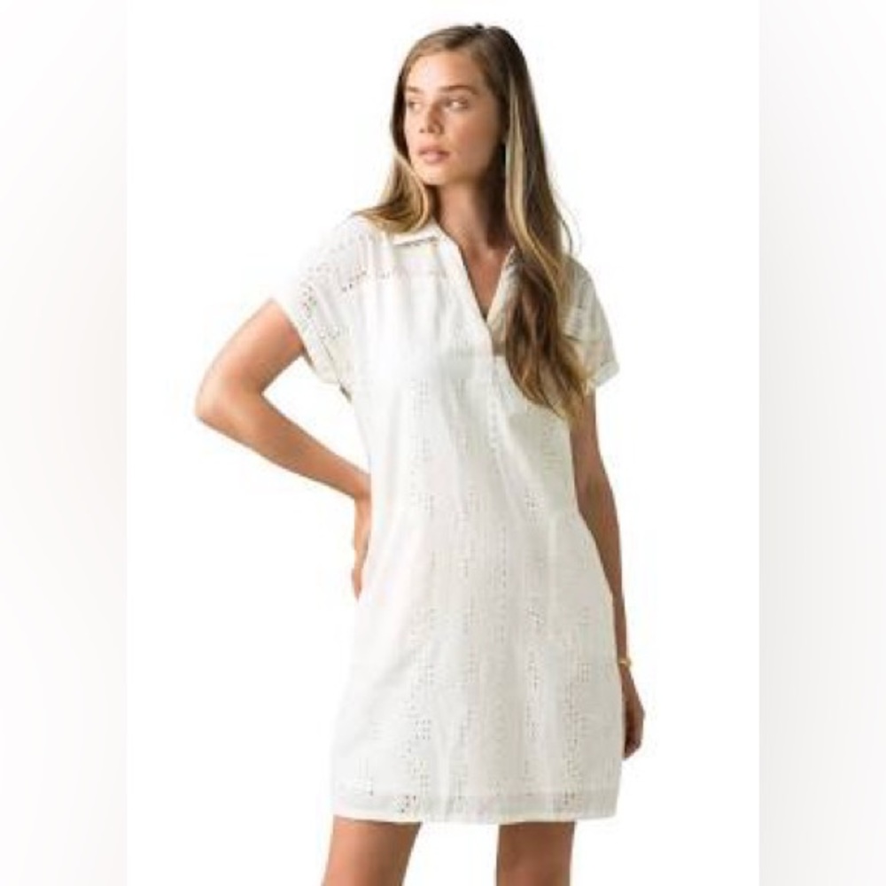 prAna Women's Ladyland Dress. White Eyelet. Size XS